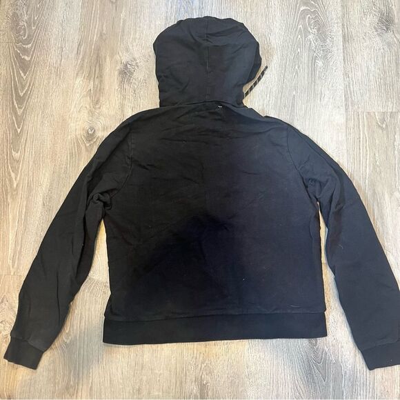 ASOS Design Black Zip Uo Hooded Sweatshirt Size 8 - Picture 2 of 4